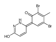 6-(3,5-dibromo-4-methyl-6-oxocyclohexa-2,4-dien-1-ylidene)-1,2-dihydropyridazin-3-one Structure