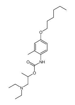 1-(diethylamino)propan-2-yl N-(4-hexoxy-2-methylphenyl)carbamate Structure