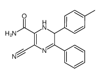 3-cyano-5-phenyl-6-p-tolyl-1,6-dihydro-pyrazine-2-carboxylic acid amide Structure