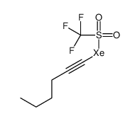 hex-1-ynyl(trifluoromethylsulfonyl)xenon Structure