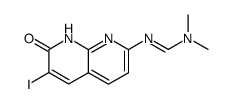 2-(N,N-dimethylaminomethylidene)amino-7-hydroxy-6-iodo-1,8-naphthyridine结构式