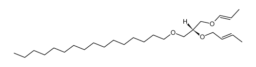 1-((R)-1-hexadecyloxymethyl-2-propenyloxy-ethoxy)-but-2-ene结构式