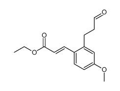 (E)-3-[4-Methoxy-2-(3-oxo-propyl)-phenyl]-acrylic acid ethyl ester结构式