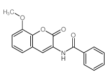 Benzamide,N-(8-methoxy-2-oxo-2H-1-benzopyran-3-yl)- Structure