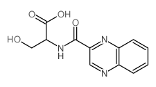 3-hydroxy-2-(quinoxaline-2-carbonylamino)propanoic acid结构式