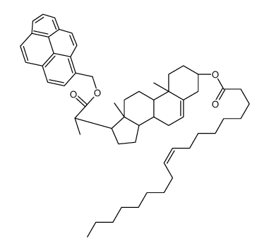 1-pyrenemethyl-23,24-bisnor-5-cholen-22-oate-3 beta-yl oleate structure