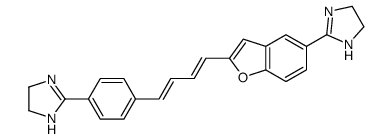 2-[4-[(1E,3E)-4-[5-(4,5-dihydro-1H-imidazol-2-yl)-1-benzofuran-2-yl]buta-1,3-dienyl]phenyl]-4,5-dihydro-1H-imidazole Structure