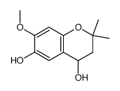 (+/-)-6-hydroxy-7-methoxy-2,2-dimethylchroman-4-ol结构式