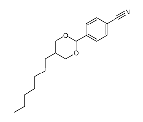 4-(5-heptyl-1,3-dioxan-2-yl)benzonitrile Structure