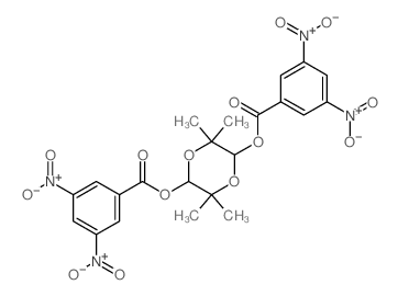 1,4-Dioxane-2,5-diol,3,3,6,6-tetramethyl-, 2,5-bis(3,5-dinitrobenzoate) Structure