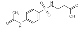 3-[(4-acetamidophenyl)sulfonylamino]propanoic acid structure