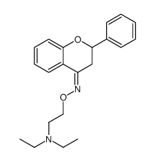 4H-1-Benzopyran-4-one, 2,3-dihydro-2-phenyl-, O-(2-(diethylamino)ethyl )oxime Structure