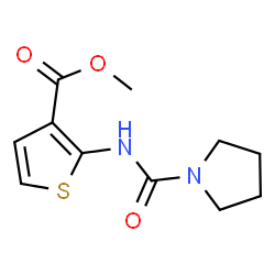 3-Thiophenecarboxylicacid,2-[(1-pyrrolidinylcarbonyl)amino]-,methylester Structure