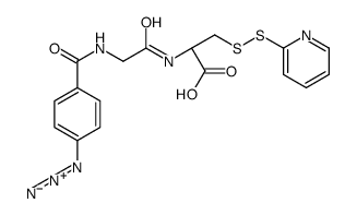 N-(4-azidobenzoylglycyl)-S-(2-thiopyridyl)cysteine structure