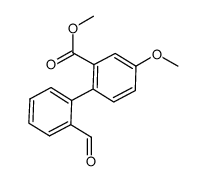 methyl 2'-formyl-4-methoxy-[1,1'-biphenyl]-2-carboxylate结构式