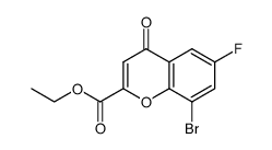 ethyl 8-bromo-6-fluoro-4-oxo-4H-chromene-2-carboxylate Structure