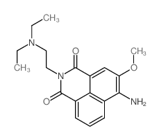 6-Amino-2-(2-(diethylamino)ethyl)-5-methoxy-1H-benzo(de)isoquinoline-1,3(2H)-dione结构式