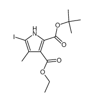 2-(tert-butyl) 3-ethyl 5-iodo-4-methyl-1H-pyrrole-2,3-dicarboxylate结构式