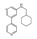 N-(cyclohexylmethyl)-5-pyridin-4-ylpyridin-3-amine结构式