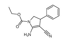 2-amino-3-cyano-1-ethoxycarbonyl-4-phenyl-4,5-dihydropyrrole Structure