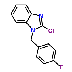 1-(4-氟苄基)-2-氯苯并咪唑结构式