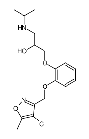 1-[2-(4-Chloro-5-methyl-isoxazol-3-ylmethoxy)-phenoxy]-3-isopropylamino-propan-2-ol结构式