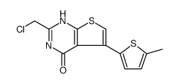 2-(CHLOROMETHYL)-5-(5-METHYLTHIEN-2-YL)THIENO[2,3-D]PYRIMIDIN-4(3H)-ONE Structure