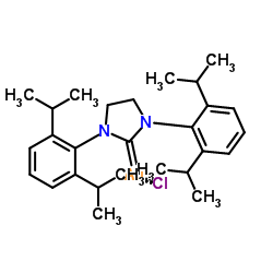 Chloro{1,3-bis[2,6-bis(1-methylethyl)phenyl]-4,5-dihydroimidazol-2-ylidene}gold(I) Structure