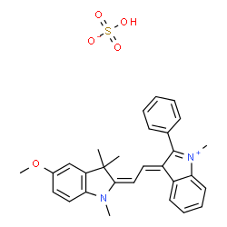 5-methoxy-1,3,3-trimethyl-2-[2-(1-methyl-2-phenyl-1H-indol-3-yl)vinyl]-3H-indolium hydrogen sulphate Structure