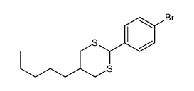 2-(4-bromophenyl)-5-pentyl-1,3-dithiane结构式