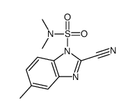 2-cyano-N,N,5-trimethylbenzimidazole-1-sulfonamide结构式