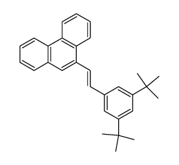 9-[(E)-2-(3,5-Di-tert-butyl-phenyl)-vinyl]-phenanthrene结构式