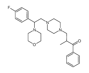 3-{4-[2-(4-Fluoro-phenyl)-2-morpholin-4-yl-ethyl]-piperazin-1-yl}-2-methyl-1-phenyl-propan-1-one结构式