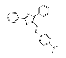 4-Dimethylamino-N-<(1,3-diphenyl-1,2,4-triazol-5-yl)methylen>anilin Structure