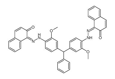 (1Z)-1-[[2-methoxy-4-[[3-methoxy-4-[(2Z)-2-(2-oxonaphthalen-1-ylidene) hydrazinyl]phenyl]-phenyl-methyl]phenyl]hydrazinylidene]naphthalen-2-o ne Structure