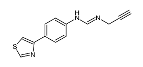 N'-prop-2-ynyl-N-[4-(1,3-thiazol-4-yl)phenyl]methanimidamide结构式