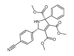 trimethyl 2-phenyl-5-(4'-cyanophenyl)-3-pyrroline-2,3,4-tricarboxylate结构式