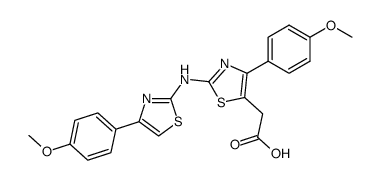 {4-(4-Methoxy-phenyl)-2-[4-(4-methoxy-phenyl)-thiazol-2-ylamino]-thiazol-5-yl}-acetic acid结构式