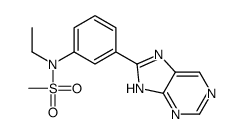 N-ethyl-N-[3-(7H-purin-8-yl)phenyl]methanesulfonamide结构式