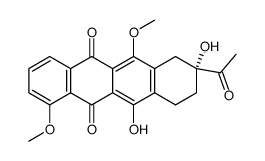 (R)-8-acetyl-8,11-dihydroxy-1,6-dimethoxy-7,8,9,10-tetrahydrotetracene-5,12-dione Structure