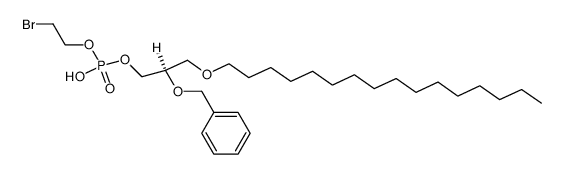 2-bromoethyl 2-O-benzyl-L-1-O-hexadecyl-glyceryl hydrogen phosphate Structure