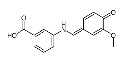 3-[(3-methoxy-4-oxocyclohexa-2,5-dien-1-ylidene)methylamino]benzoic acid Structure