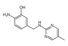 2-amino-5-[[(5-methylpyrimidin-2-yl)amino]methyl]phenol Structure