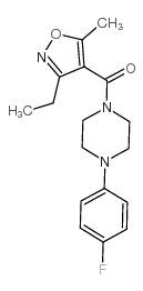 (3-乙基-5-甲基-4-异唑L)[4-(4-氟苯基)-1-吡嗪]-甲酮结构式