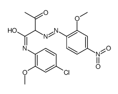 N-(4-chloro-2-methoxyphenyl)-2-[(2-methoxy-4-nitrophenyl)azo]-3-oxobutyramide结构式