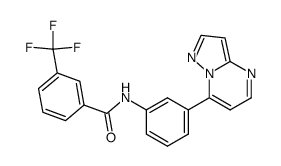 N-(3-pyrazolo[1,5-a]pyrimidin-7-ylphenyl)-3-(trifluoromethyl)benzamide结构式