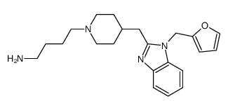 4-[[1-(2-furanylmethyl)-1H-benzimidazol-2-yl]methyl]-1-piperidinebutanamine Structure