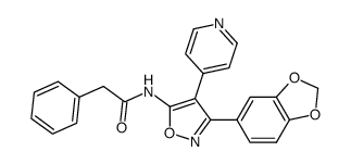 3-(3,4-Methylenedioxyphenyl)-5-(phenylacetylamino)-4-(4-pyridyl)isoxazole Structure