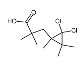 3-(2,2-Dichloro-1,3,3-trimethyl-cyclopropyl)-2,2-dimethyl-propionic acid结构式