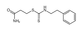 3-phenethylthiocarbamoylsulfanyl-propionic acid amide结构式